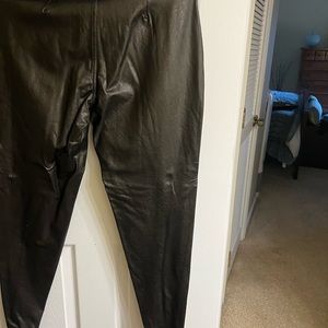 New unused spanx faux leather joggers